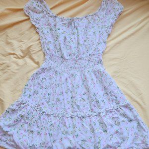 smock waist mini dress
